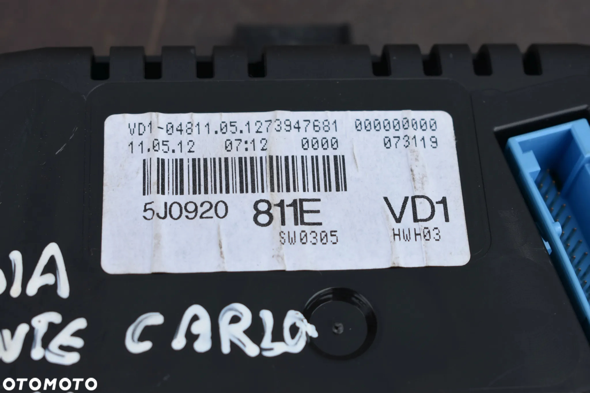 LICZNIK ZEGARY SKODA FABIA II 1.2 5J0830811E - 6