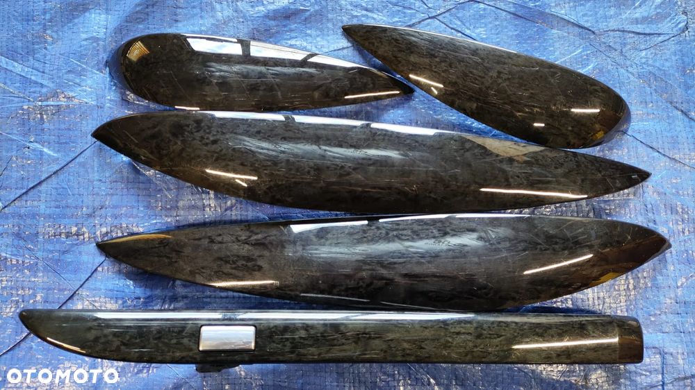 DEKORY DREWNO LISTWY OZDOBNE BOCZKÓW DRZWI RAMKA BIEGÓW PANEL KONSOLI DESKI KRATKA NAWIEWU POPIELNICZKA LISTWA SCHOWKA KOMPLET BMW E63 E64 LCI LIFT ANGLIK UK - 8