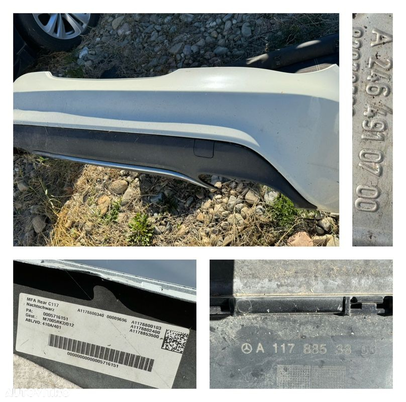 Elemente caroserie mercedes cla w176 aripa stanga spate bară spate prag stâlp ornament prag lonjeron dubură aripa rezervor palansă bord - 5