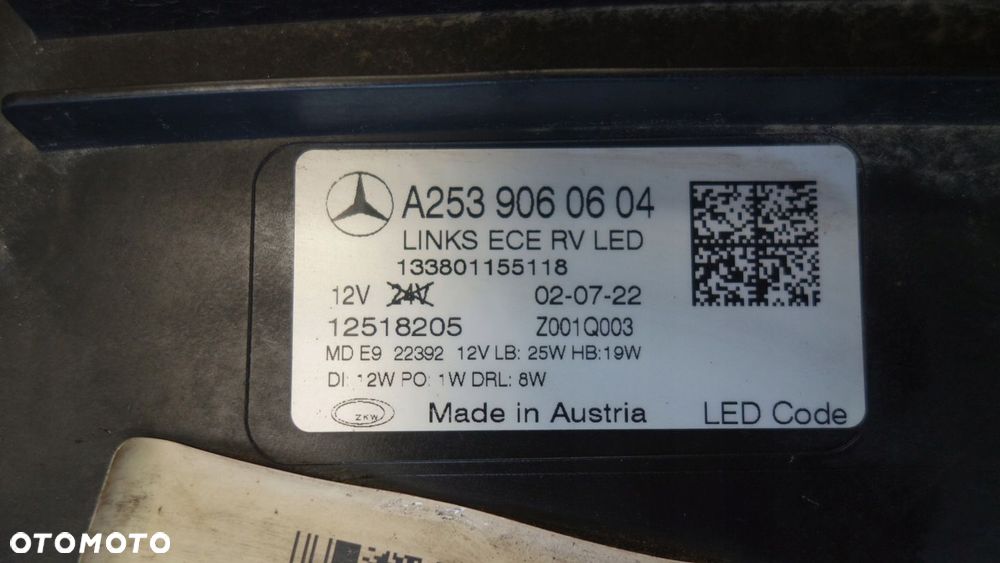 LAMPA PRZÓD MERCEDES W253 GLC LIFT PERFORMANCE A2539060604 - 6