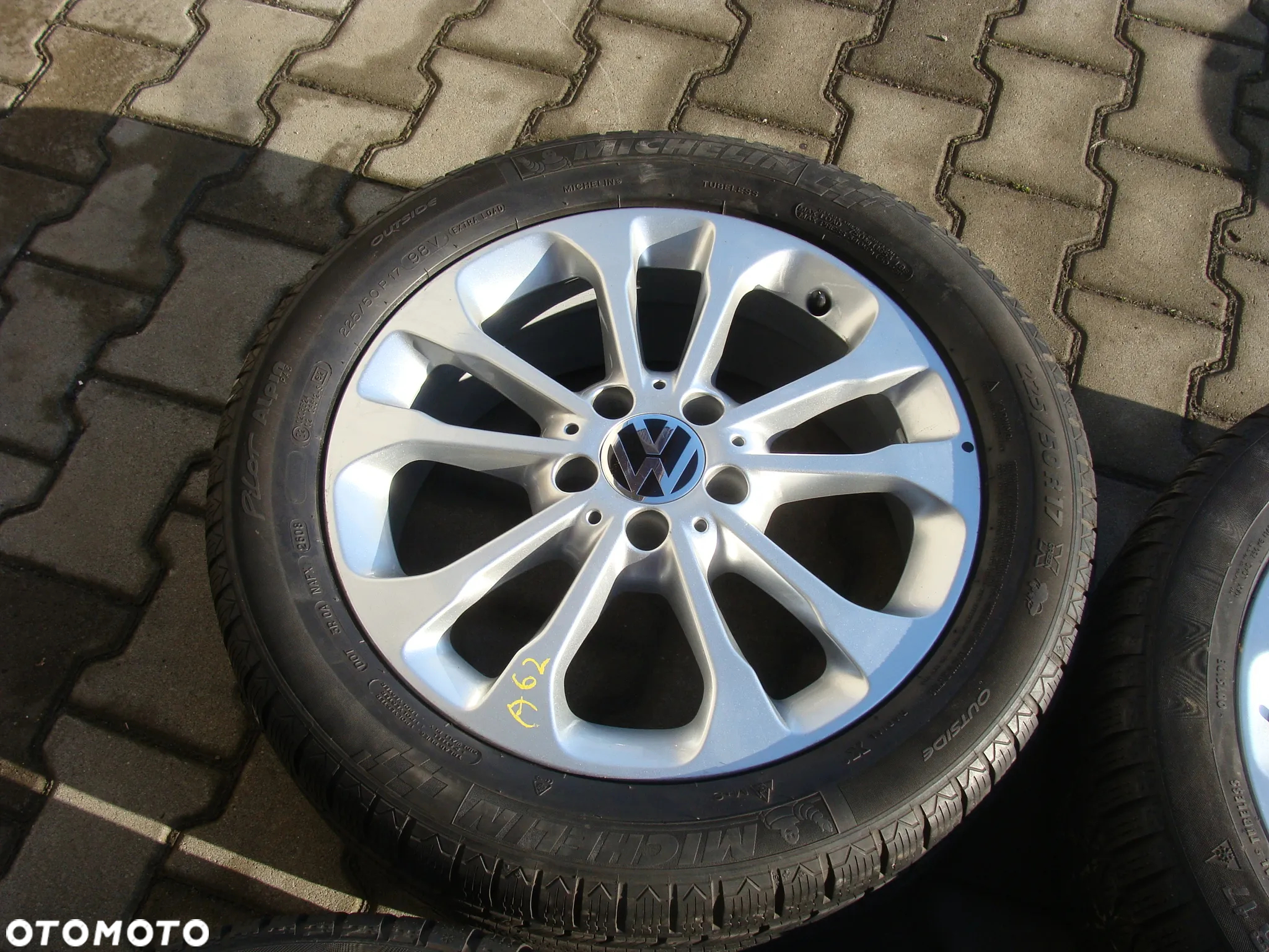 a62 5x112 VW T-Roc Passat B6 B7 Beetle Jetta Touran Caddy 6,5x17 zima 225/50 - 5