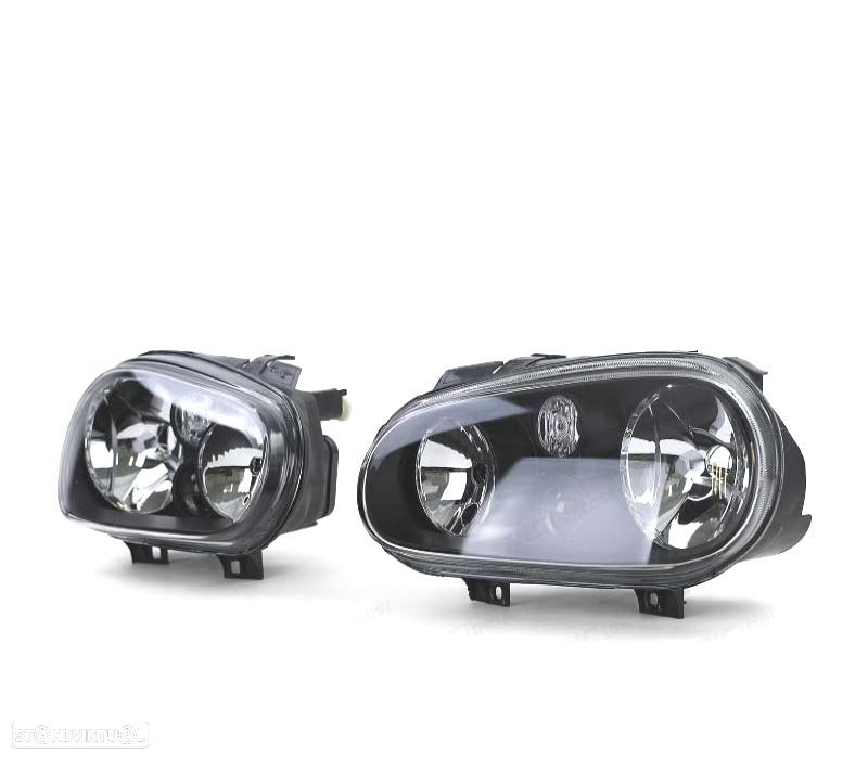 FARÓIS VOLKSWAGEN VW GOLF 4 PRETO BLACK EDITION - 3