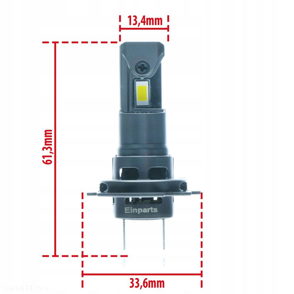 ŻARÓWKI LED H7 E57 9V/16V 6000K 12W - 8