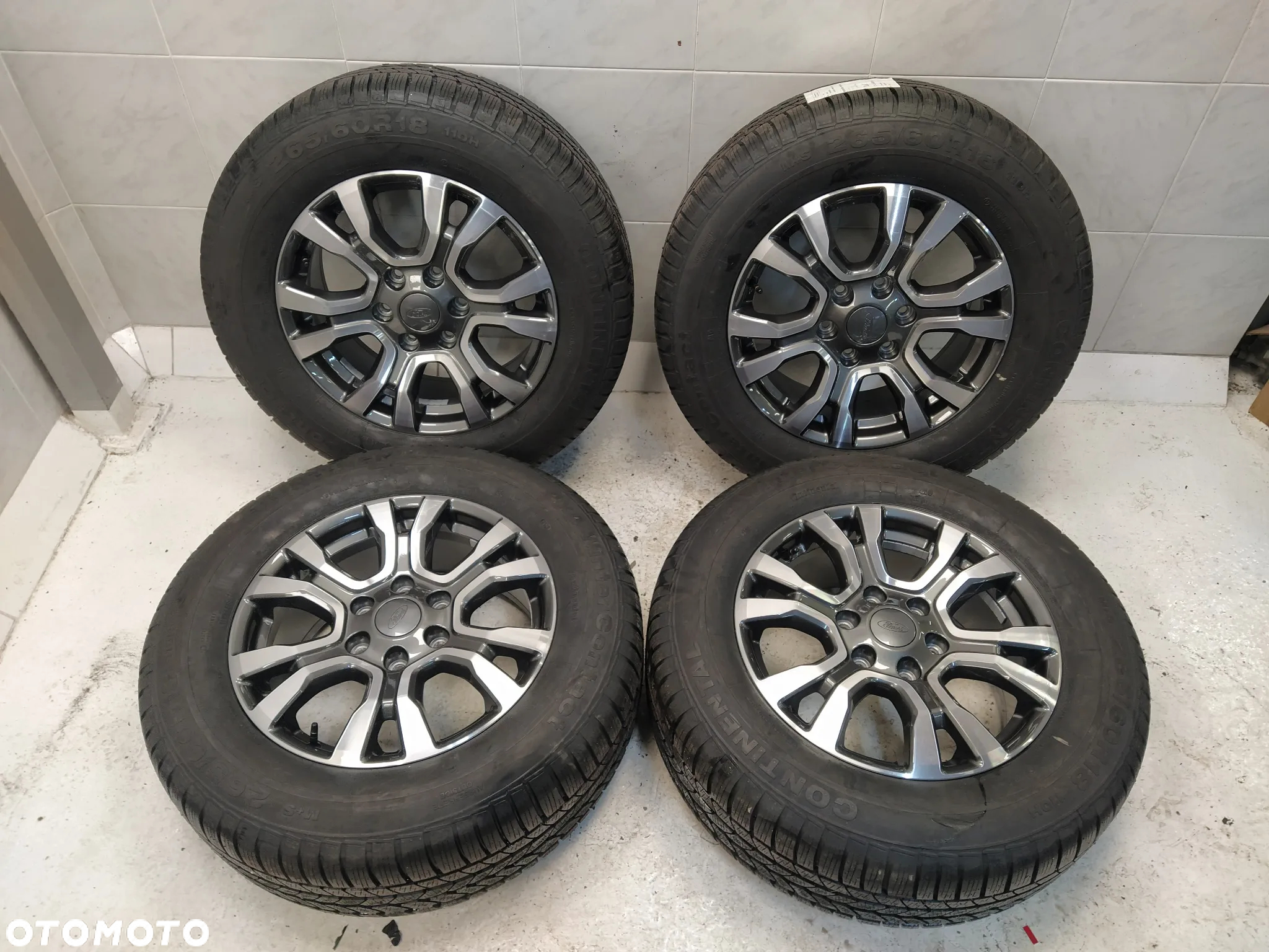 FORD RANGER FORD EVEREST 8X18 ORYGINALNE FELGI ALUMINIOWE R18 ET55 6X139.7 OPONY CONTINENTAL 265/60 KOŁA ZIMA BIEŻNIK ok 8.50mm DEKIELKI FORD NOWY KOMPLET - 2
