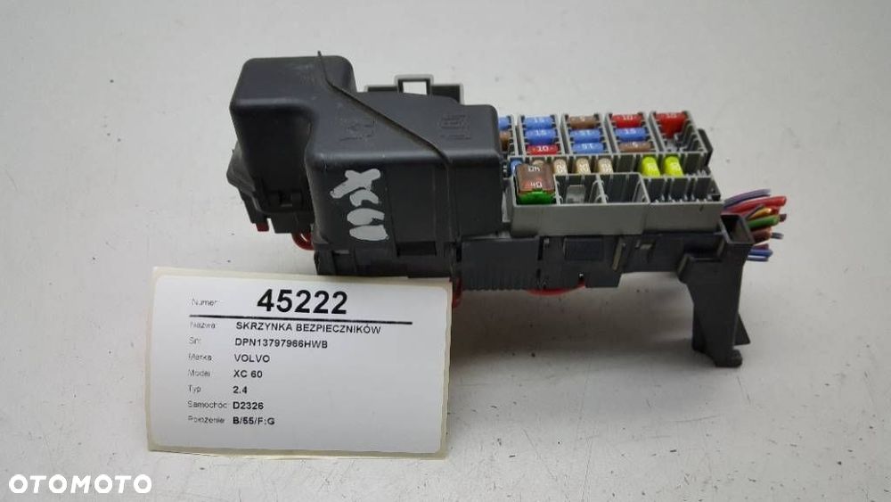 SKRZYNKA BEZPIECZNIKÓW MODUŁ VOLVO XC60 2.4 D5 EU - 7