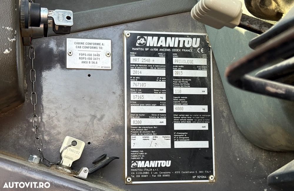 Manitou MRT 25.40 PLUS Privilege Încărcător telescopic - 7