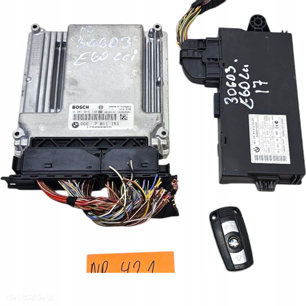 Bmw E60 Lci Zestaw Startowy Komputer Kluczyk Sterownik Cas 525D M57N2 Nr421