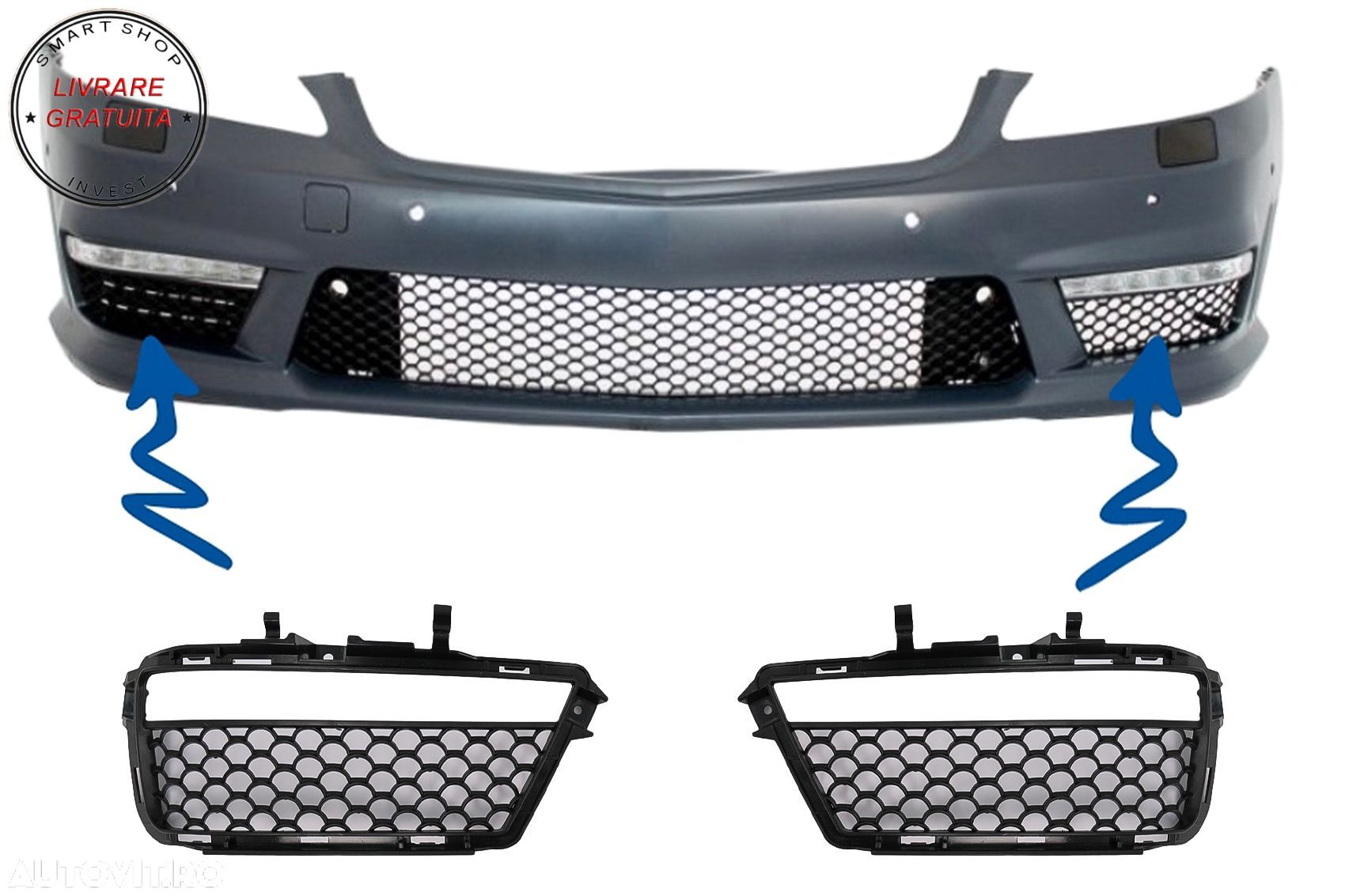 Grile Laterale Bara Fata Mercedes S-Class W221 (2005-2012) S63 S65 Design- livrare gratuita - 1
