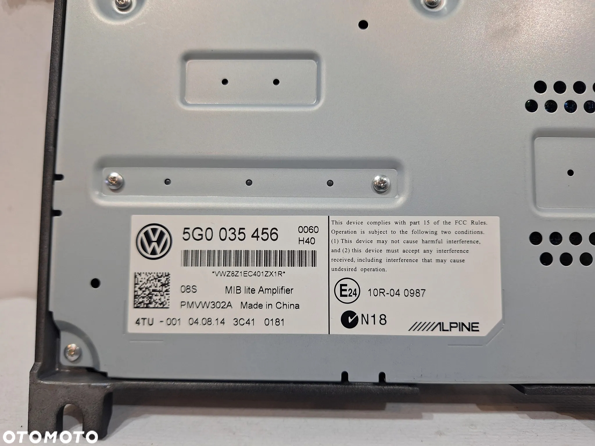 VW GOLF VII SPORTVAN WZMACNIACZ DYNA AUDIO 5G0035456 - 5