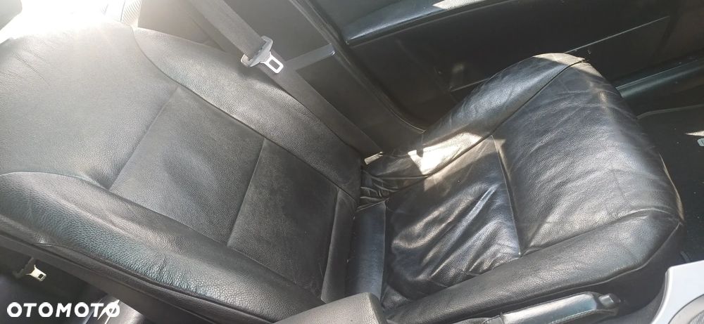 Fotele BMW e60 czarna skóra grzane BOCZKI EU ROLETY kanapa - 6