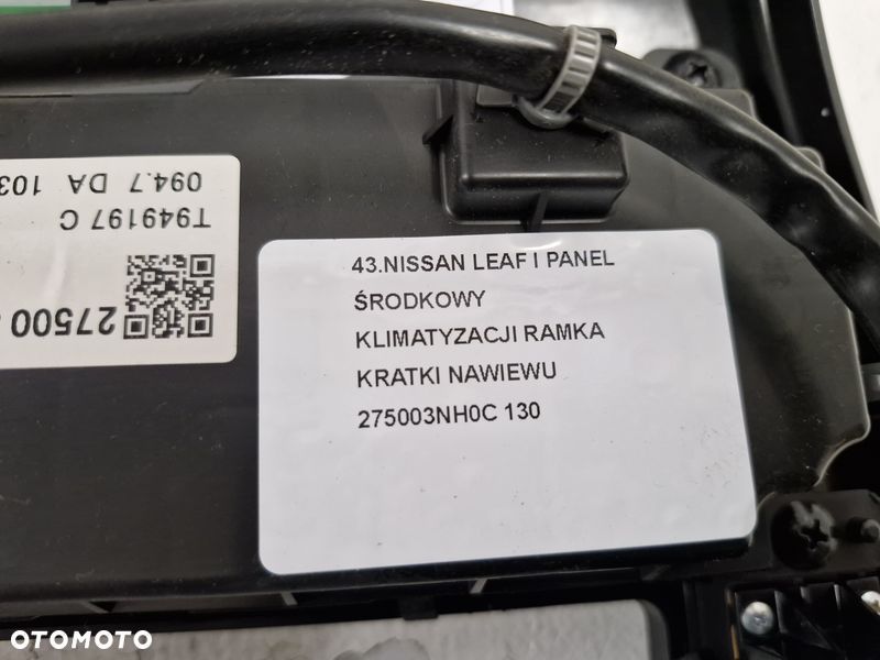 NISSAN LEAF I PANEL ŚRODKOWY KLIMATYZACJI RAMKA KRATKI NAWIEWU 275003NH0C - 13