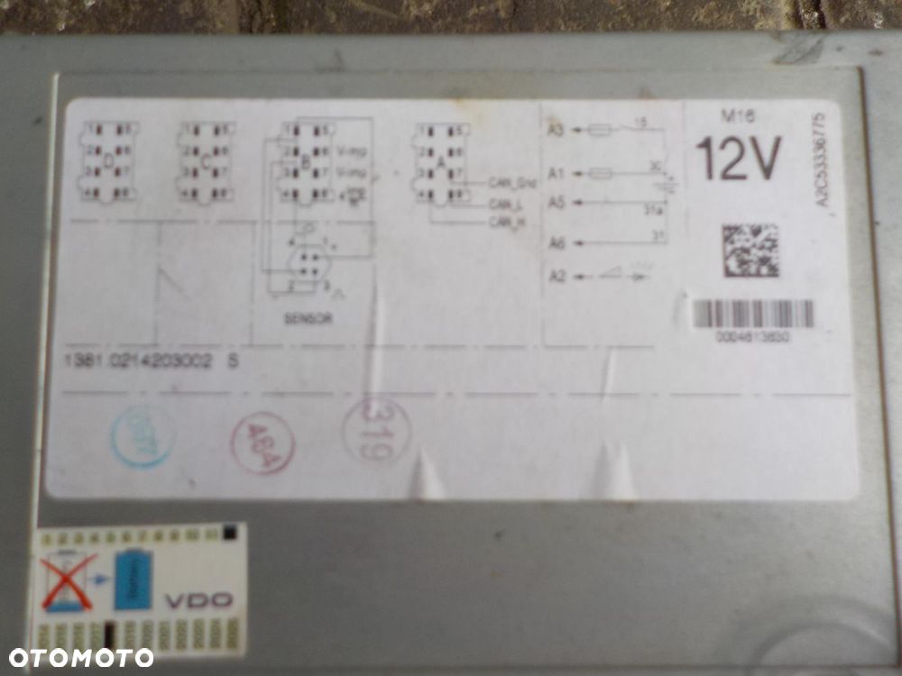 VW CRAFTER TACHOGRAF CYFROWY VDO 12V - 3