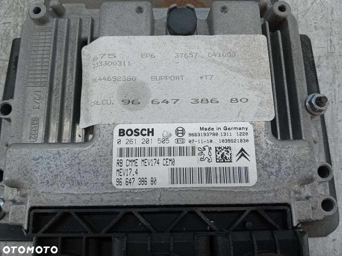 KOMPUTER, STEROWNIK PEUGEOT 308 I 9664738680 0261201505 1.6 VTI - 7