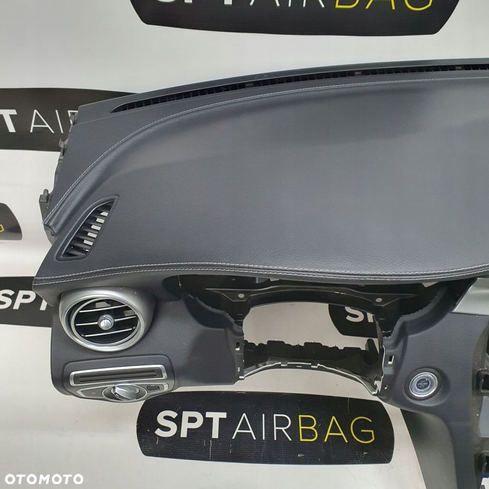 MERCEDES W205 DESKA ROZDZIELCZA KONSOLA KOKPIT PULPIT PODUSZKI AIRBAG AIR BAG PASY KIT SET - 2