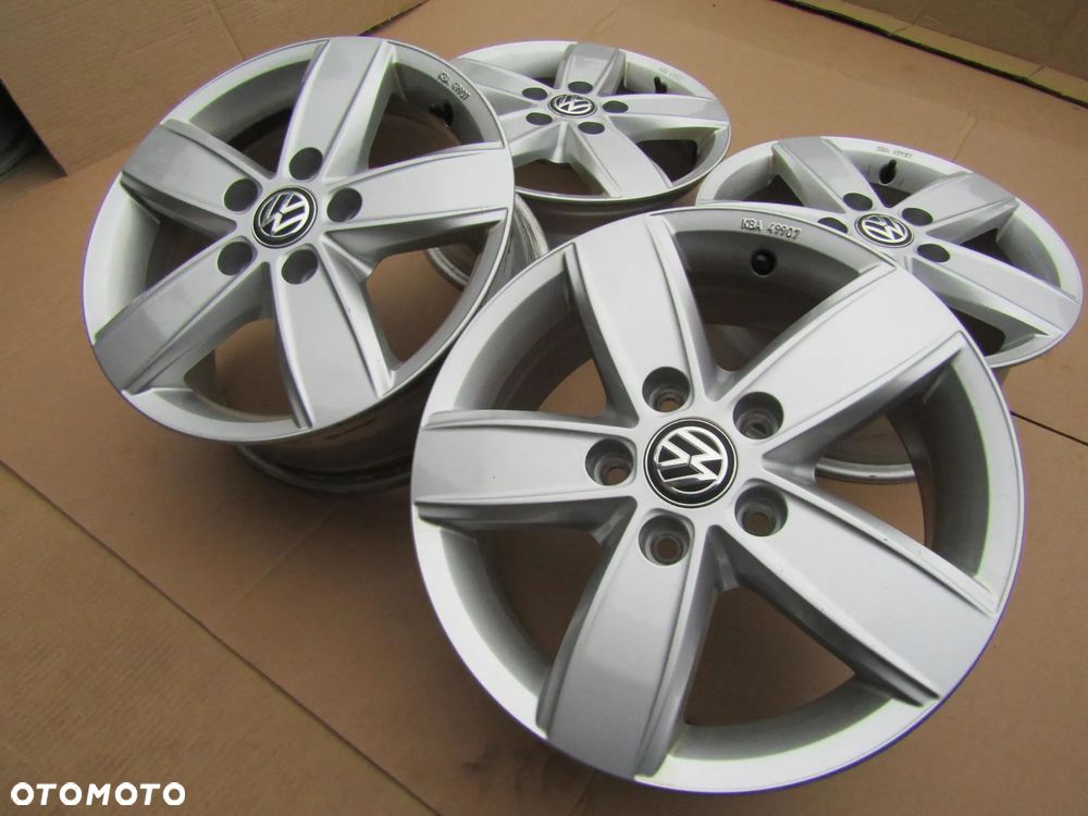 4x Felgi Aluminiowe 16 VW T5 T6 Amarok Caravelle Multivan Transporter 6,5 j 5x120 ET51 piasta 65,1 mm / 7E0071496 / ORYGINALNE - 13