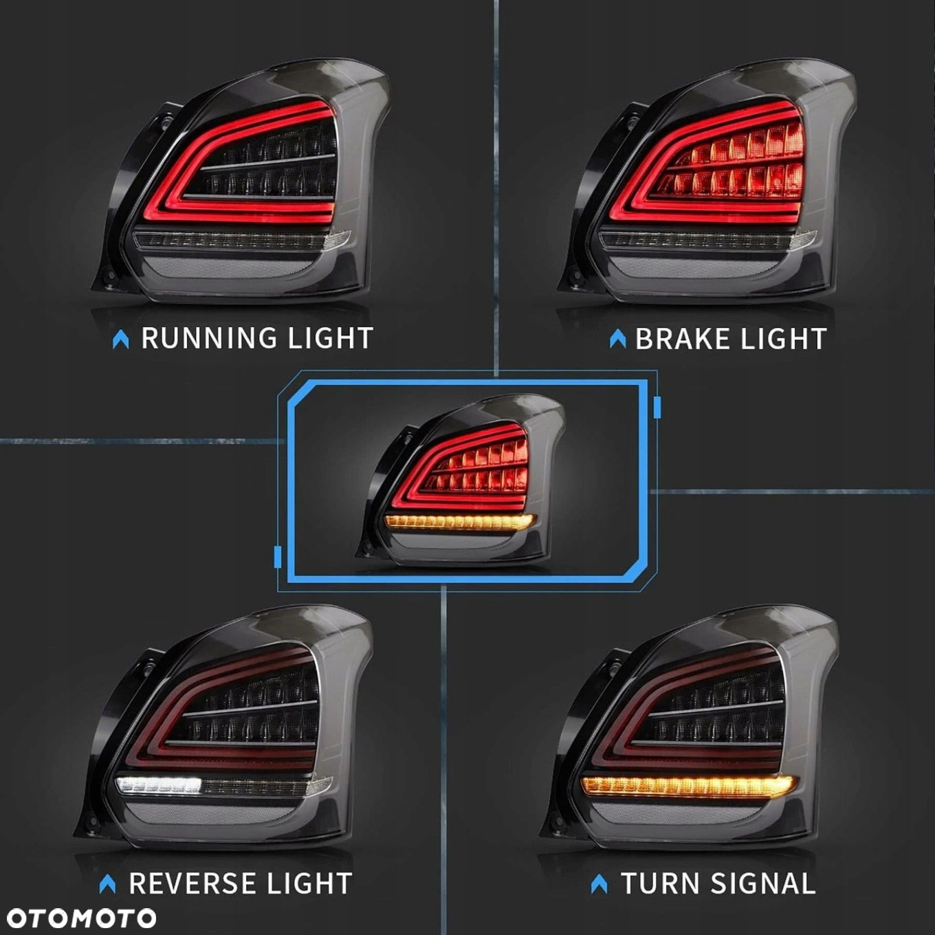 Lampy tyl ne kpl Vland Full Led Neon Tuning Suzuki Swift V 5 VI 6 2017-2023 - 5