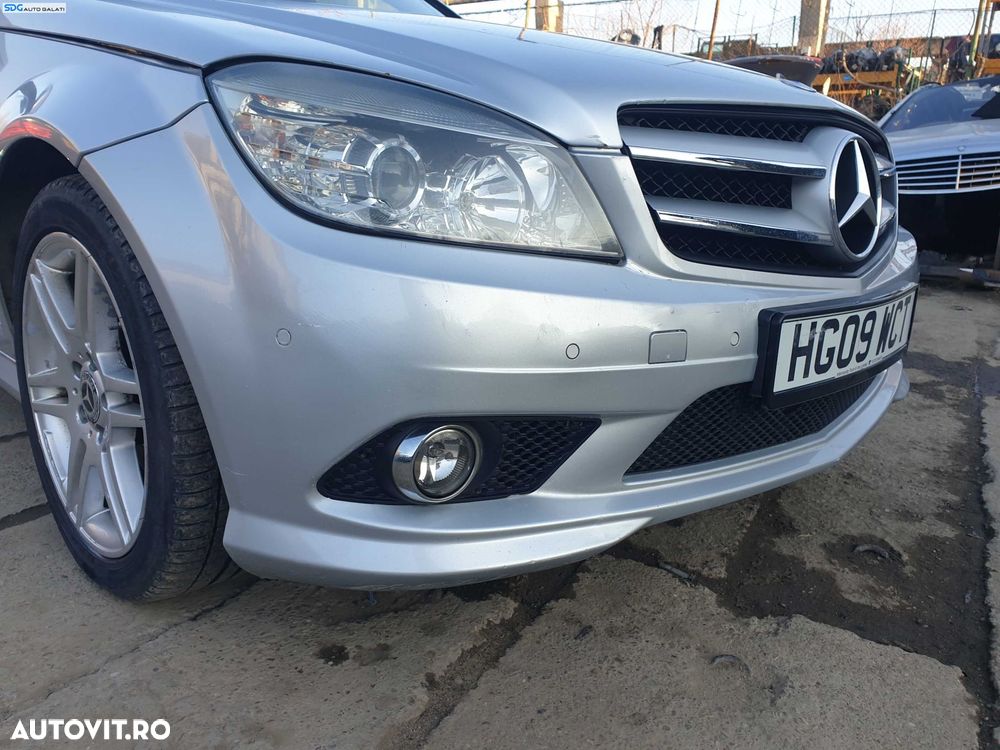 Bara Spoiler Fata AMG Completa FARA Grila cu Emblema Mercedes Clasa C Class W204 NFL Non Facelift 2007 - 2011 [K1585] - 2