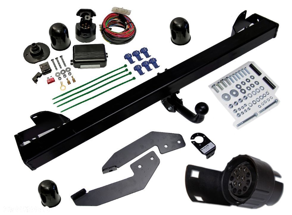 HAK HOLOWNICZY + MODUŁ + WIĄZKA + GNIAZDO + ADAPTER 7PIN/13P FIAT DOBLO L1 L2 FL od2000 - 4