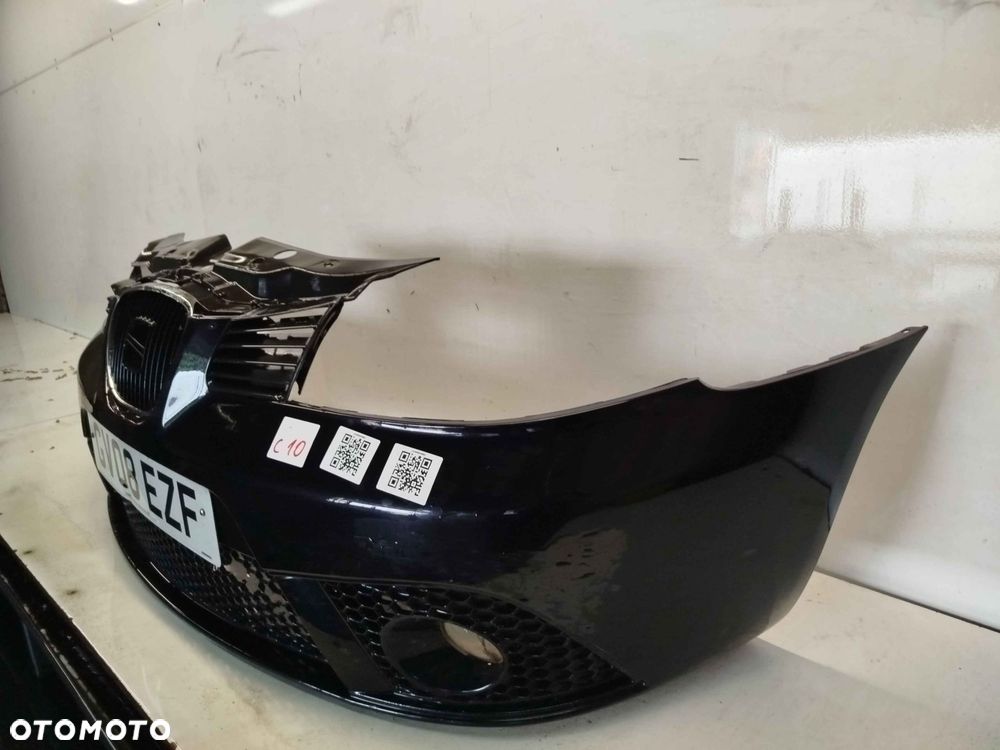 + ZDERZAK PRZÓD PRZEDNI SEAT IBIZA 3 III 6L LIFT FL LC9Z CZARNY HALOGENY - 2