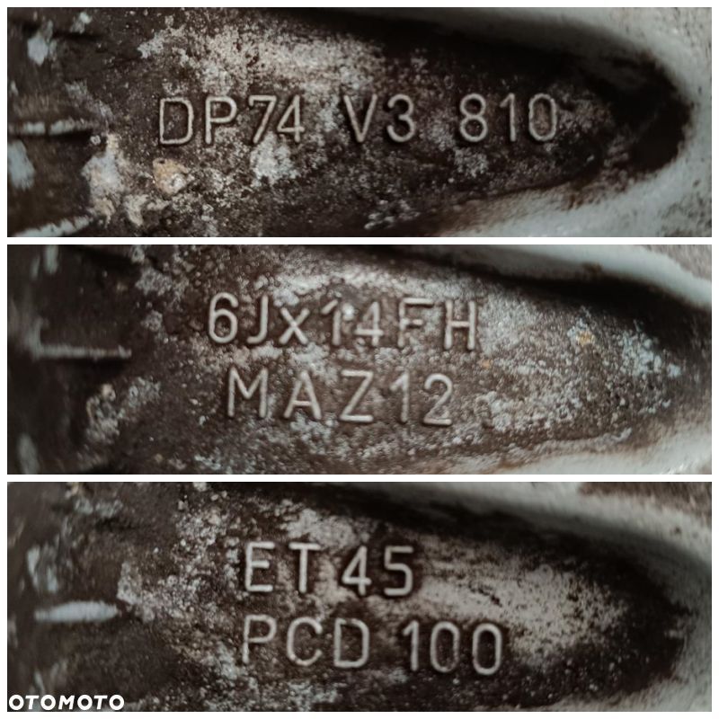 Alufelgi 4x100 14 Mazda 2 Demio Verisa 4szt (F9085) - 8