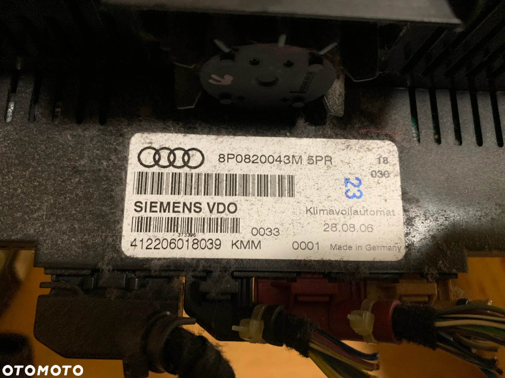 AUDI A3 8P PANEL NAWIEWU 8P0820043M - 2