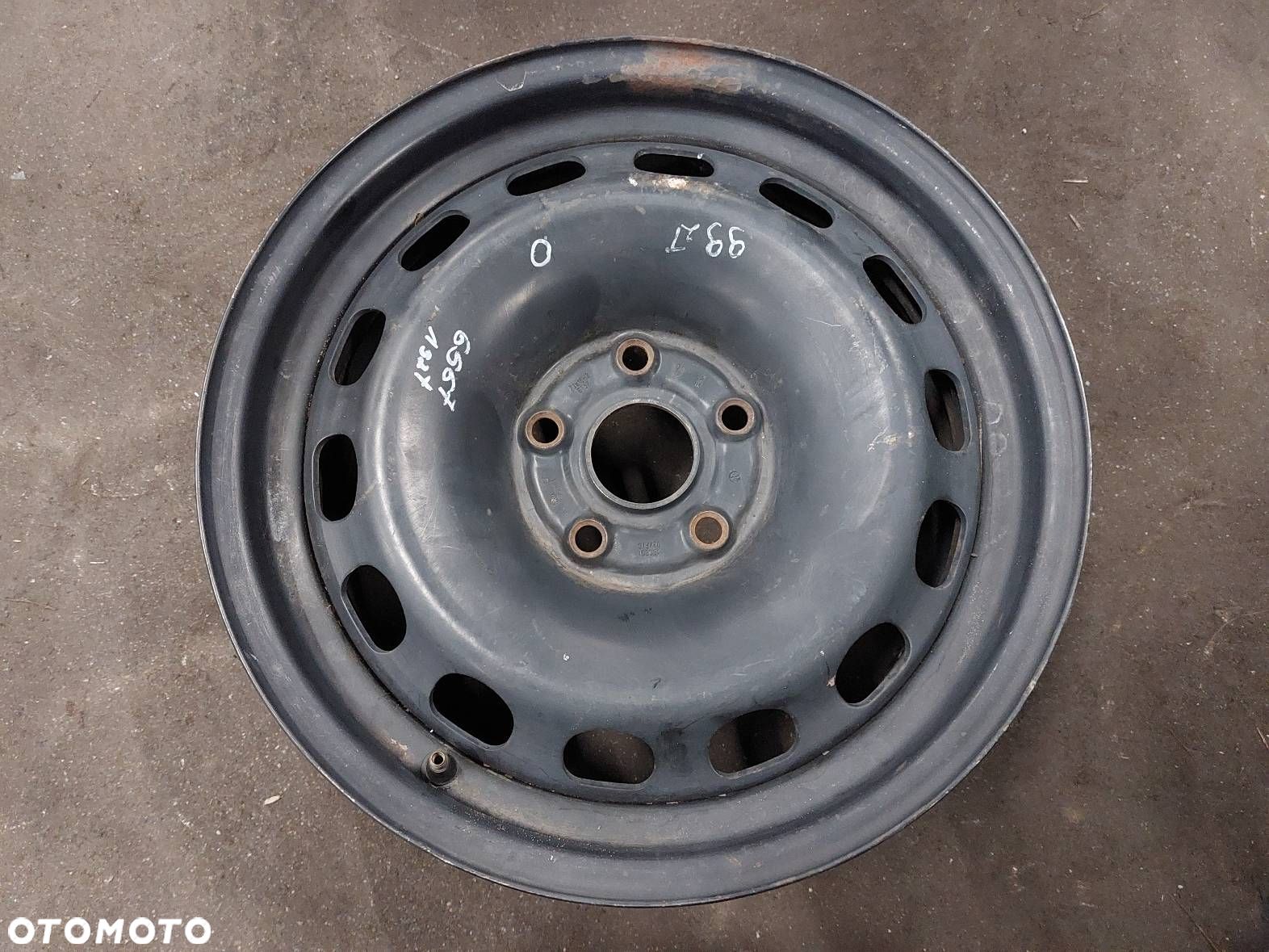 FELGA STALOWA 1 SZT 5x112 7Jx16 ET37 FI57,1 AUDI A4 B5 3B0601027F - 1