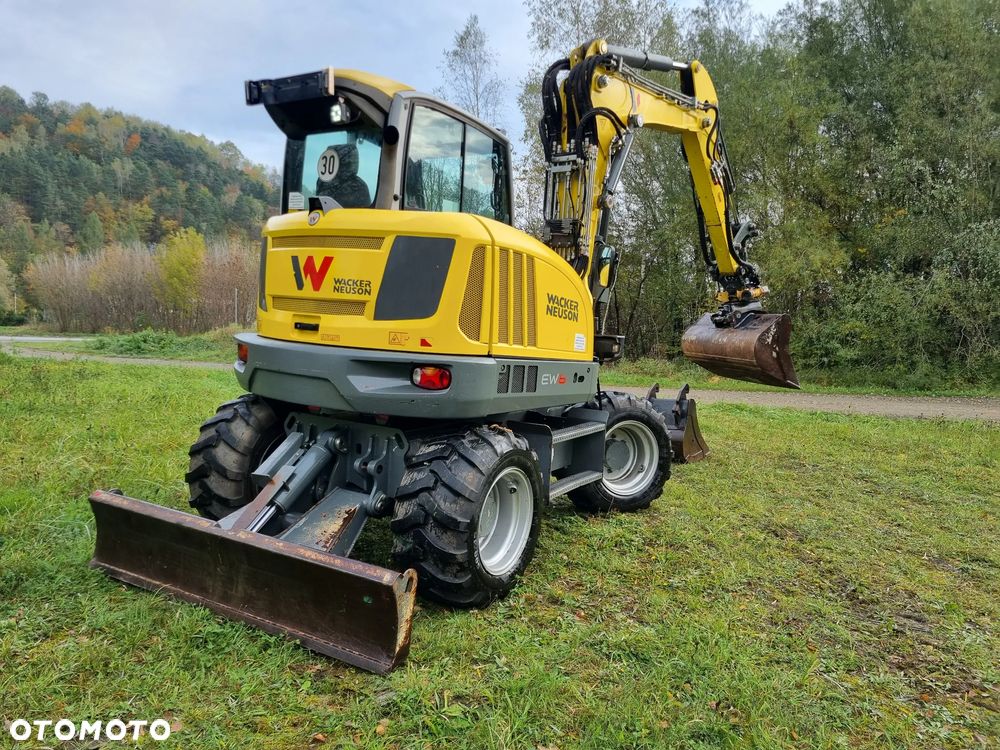 Wacker Neuson EW65 Koparka Kołowa 8ton 3xRamię +ROTOTIL+ Skosowanie Hydr+Centr.Smarowanie Pompa ON Łyżki z Norwegii Jak Nowa 2020r PERKINS silnik STABILIZATORY Kamera Klima - 2