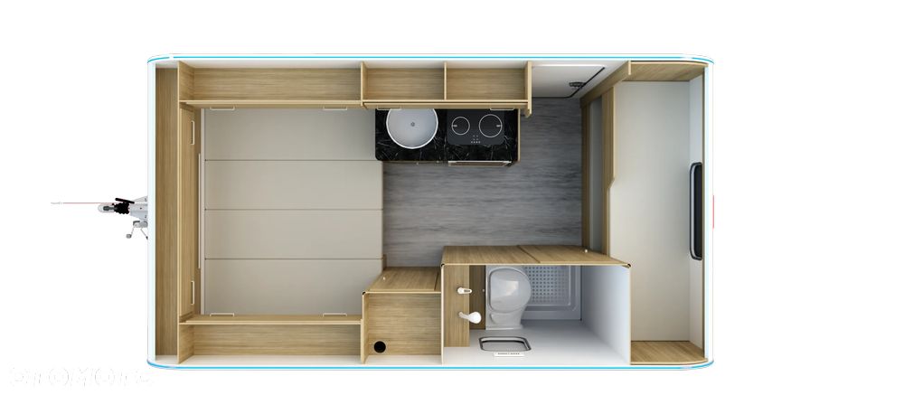 Niewiadów LAZUR przyczepa kempingowa NIEWIADÓWKA dla 4 osób z łazienką i WC 1000kg - 4