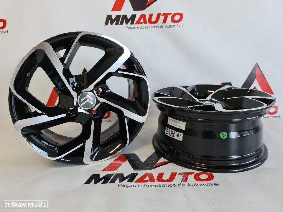 Jantes Citroen Preto Polido 15 - 3