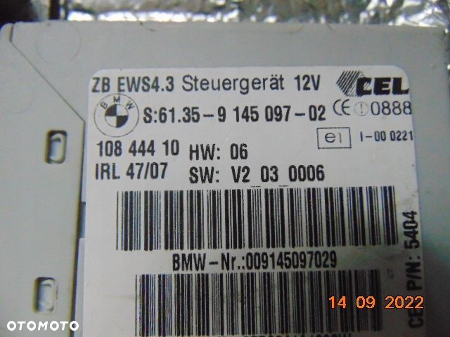 BMW E85 Z4 2.0i N46B20 KOMPUTER EWS KLUCZYK ZESTAW - 5