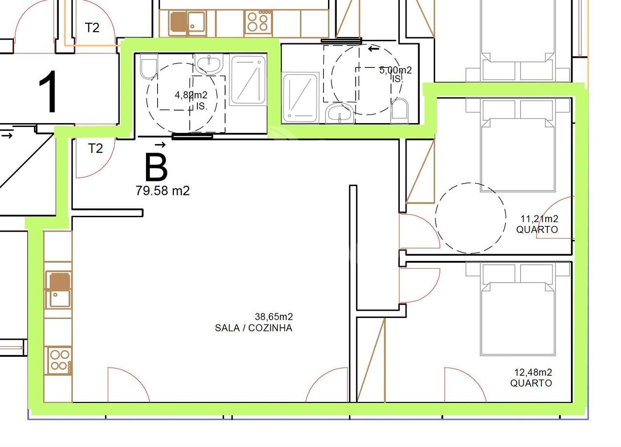 Apartamento T2 Novo em Tondela | 1º Andar Fração B | Entrega em Jun... - Grande imagem: 5/5