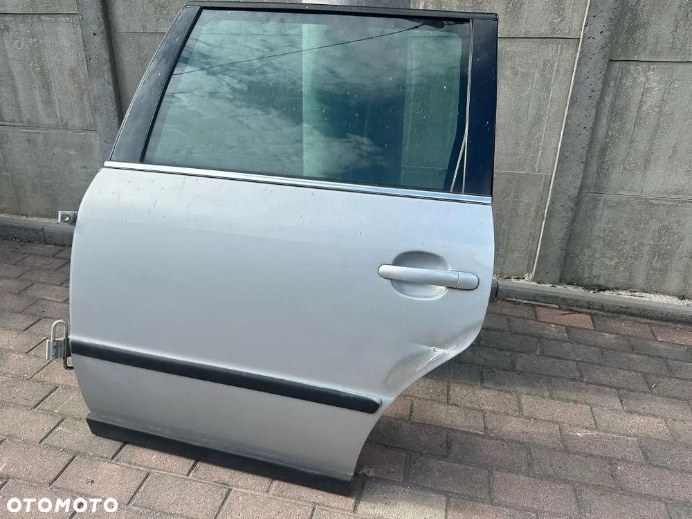 drzwi tylne lewe tył kompletne vw passat b5 lift kombi 2001-2005 srebrny met. - 3