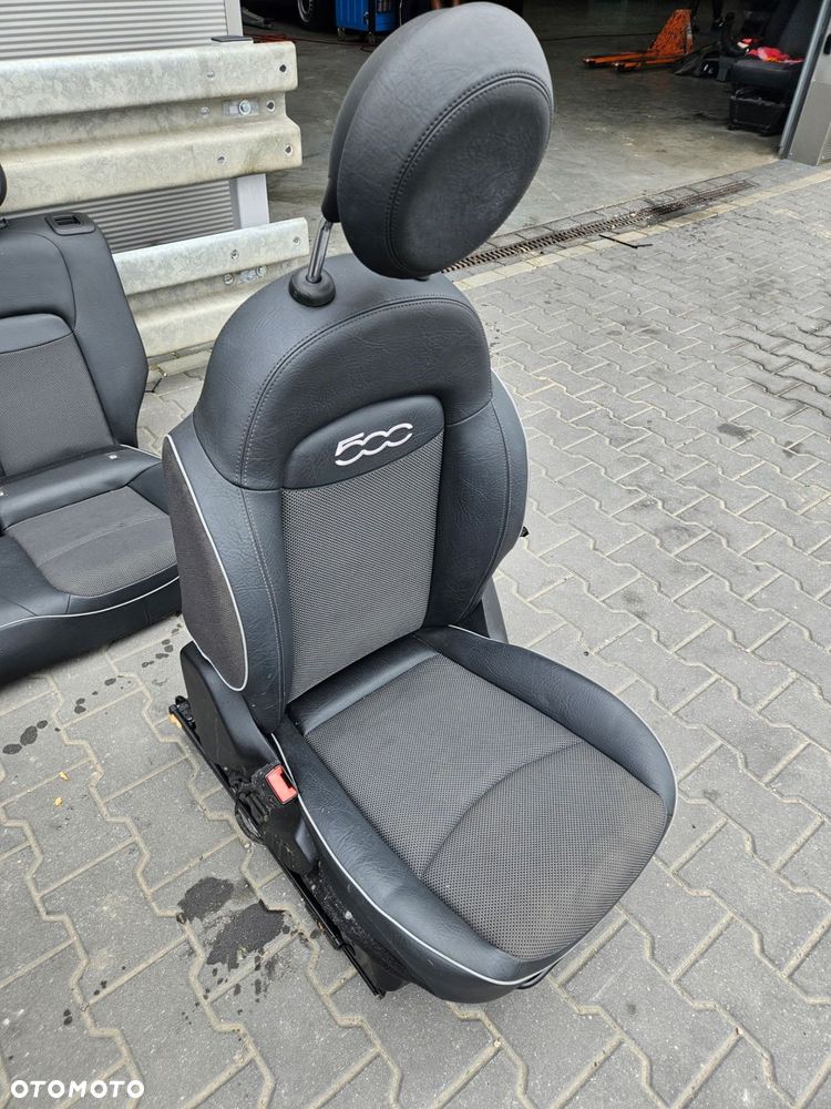 fotele wnętrze półskóra tapicerka fiat 500x - 6