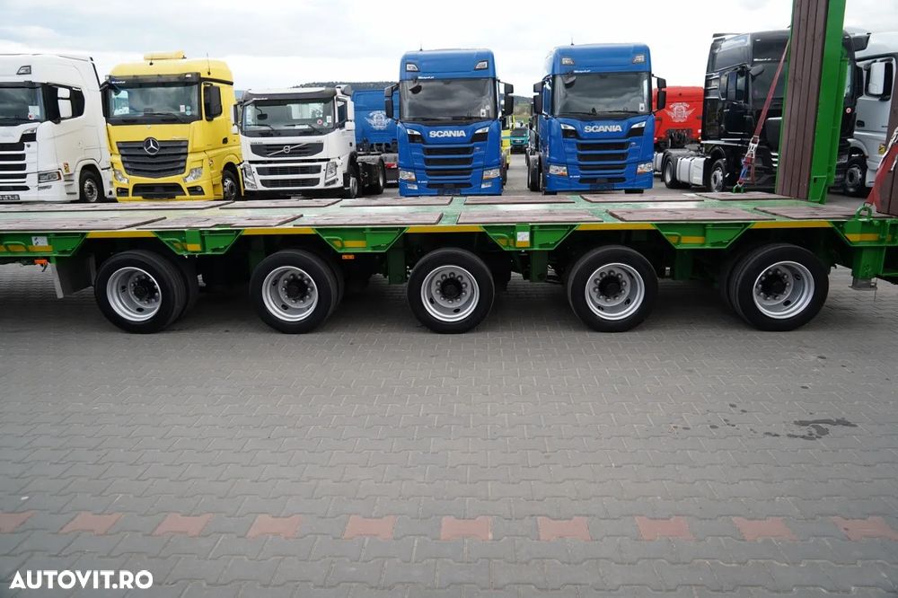Goldhofer / REMORCĂ JOSĂ / EXTENSIBILĂ / REMORCĂ AUTO / 29 M / 5 AXE / AXE DE DIRECȚIE - 32