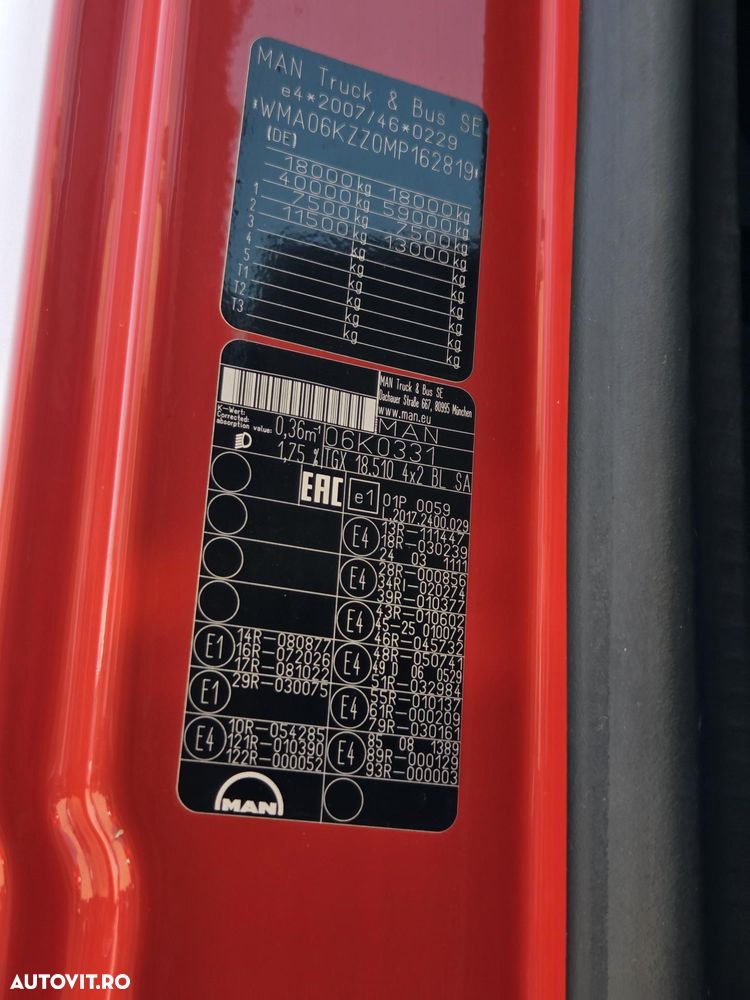 MAN XXL 18.510 4x2, 2021, 416.696km, KIT BASCULARE, Aer conditionat in STATIONARE, FRIGIDER, jante Aluminiu, Anv NOI, rezervor 600l, Cutie automata+INTARDER 6 trepte, goarne, girofaruri, Navigatie, posibilitat leasing 4 ani-CA NOU-PROMOTIE 42.900 EUR+Tva - 32