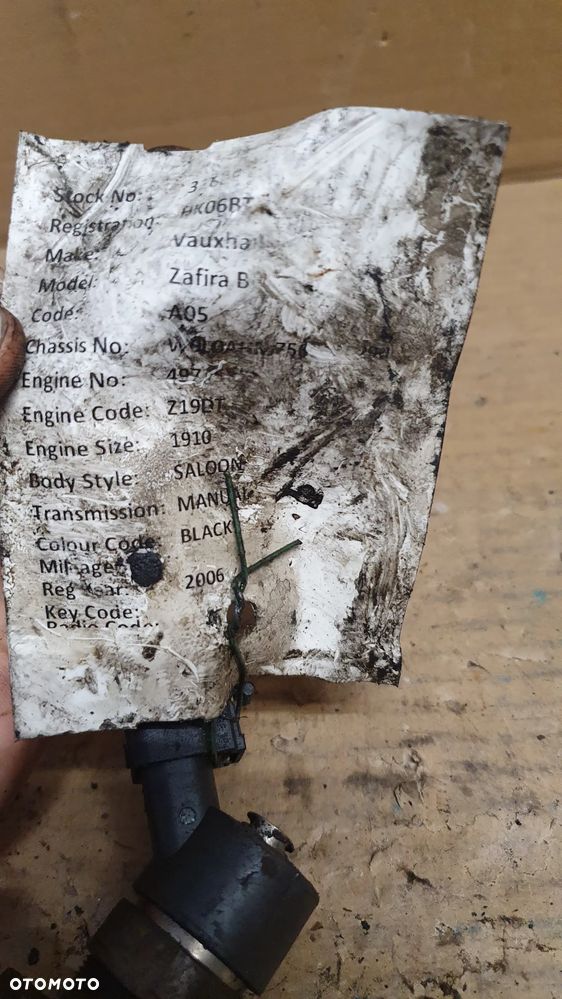 WTRYSK WTRYSKIWACZ OPEL VECTRA C ZAFIRA B Z19 DT 1.9 - 3