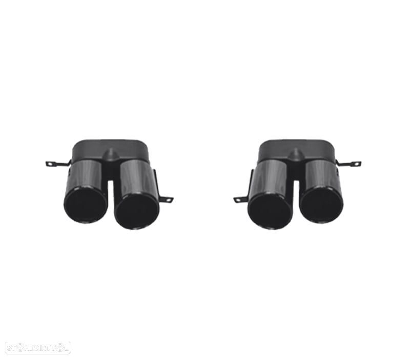 PONTEIRAS DE ESCAPE BMW G20 G21 LCI 23-25 PRETO BRILHANTE - 2