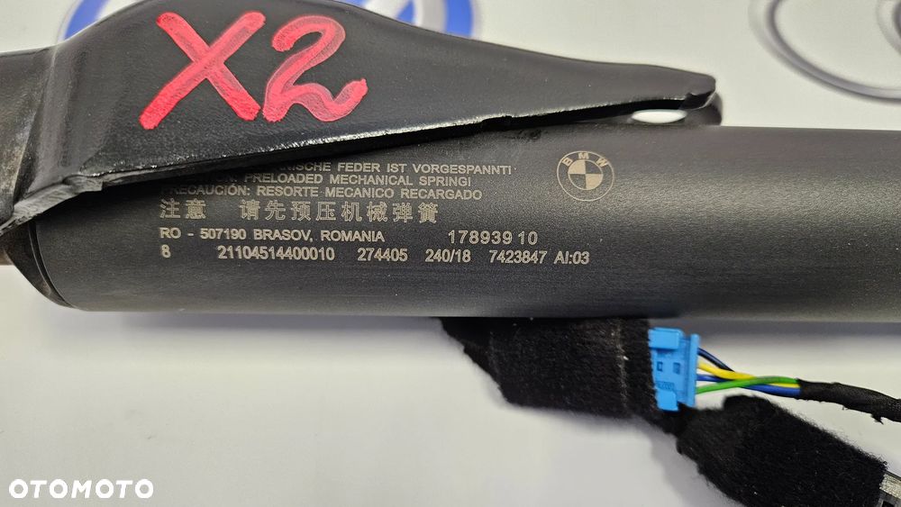 BMW X2 F39 Siłownik elektryczny klapy bagażnika Teleskop klapy praw lewy KOMPLET 7423847 7423847 - 6
