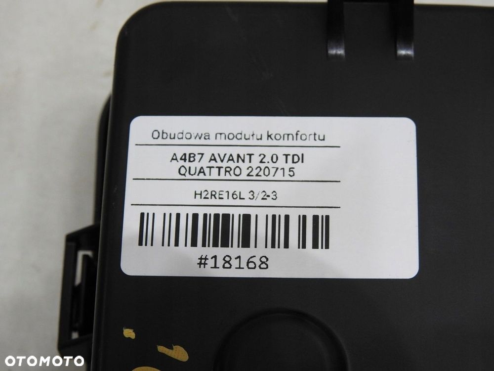 OBUDOWA MODUŁU KOMFORTU AUDI A4 B7 8E0927355 - 9