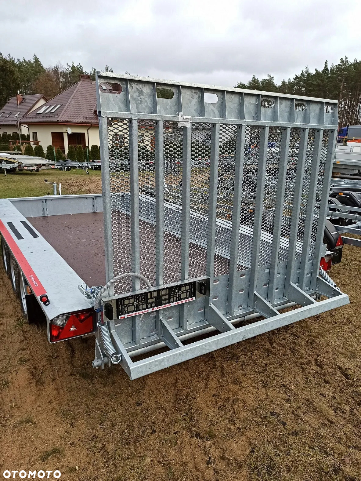 TEMARED Przyczepa koparkowa 3 osie BUILDER 4018 pod koparkę duża MOCNA - 4