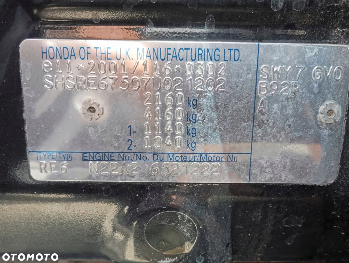 HONDA CRV CR-V 3 III PRZÓD ZDERZAK BŁOTNIK MASKA LAMPA REFLEKTOR EU B92P - 15