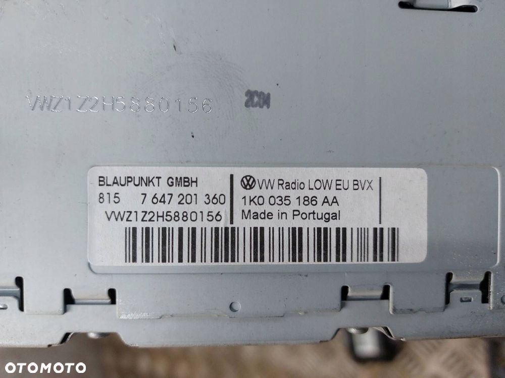 RADIO ODTWARZACZ + PANEL NAWIEWU RAMKA GOLF VI 5K0907044AJ 1K0035186AA - 11