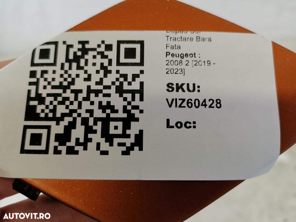 Capac Cui Tractare Bara Fata Peugeot 2008 2 2019 2020 2021 2022 2023 O - 4