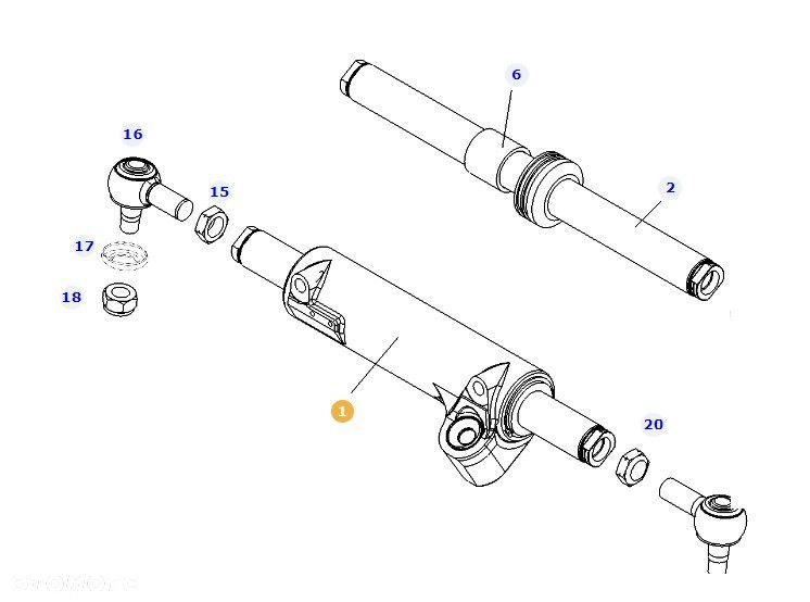 Fendt 209F - siłownik układu kierowniczego F210301120010 - 1
