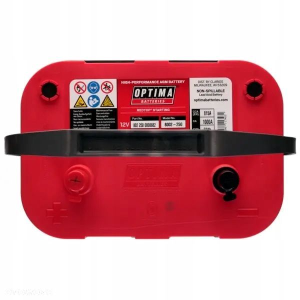 Akumulator OPTIMA RED TOP RTS 4.2 12V 50Ah 815A AGM - 4