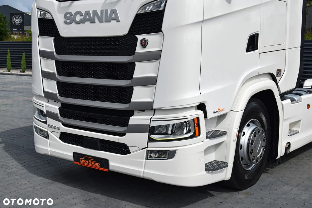 Scania 500S / FULL AIRMATIC / HYDRAULIKA / RETARDER / KLIMATYZACJA POSTOJOWA / ACC / KLIMA / 2 ZBIORNIKI PALIWA / FULL LEDY / FULL SPOILERY / SERWISOWANA / SPROWADZONA - 9