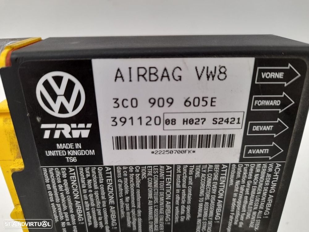 CENTRALINA AIRBAG SEAT LEON 2005 -3C0909605E - 1