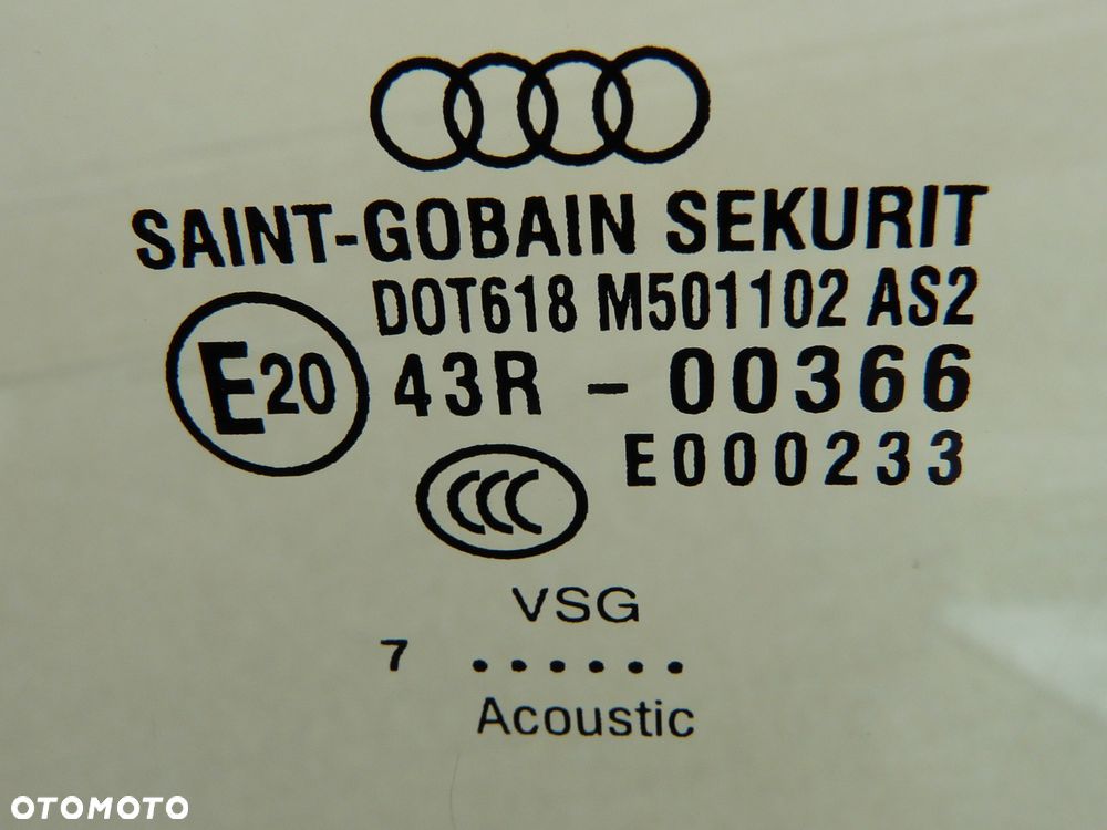 AUDI A8 D3 SZYBA DRZWI TYŁ ACOUSTIC VSG AS2 - 9