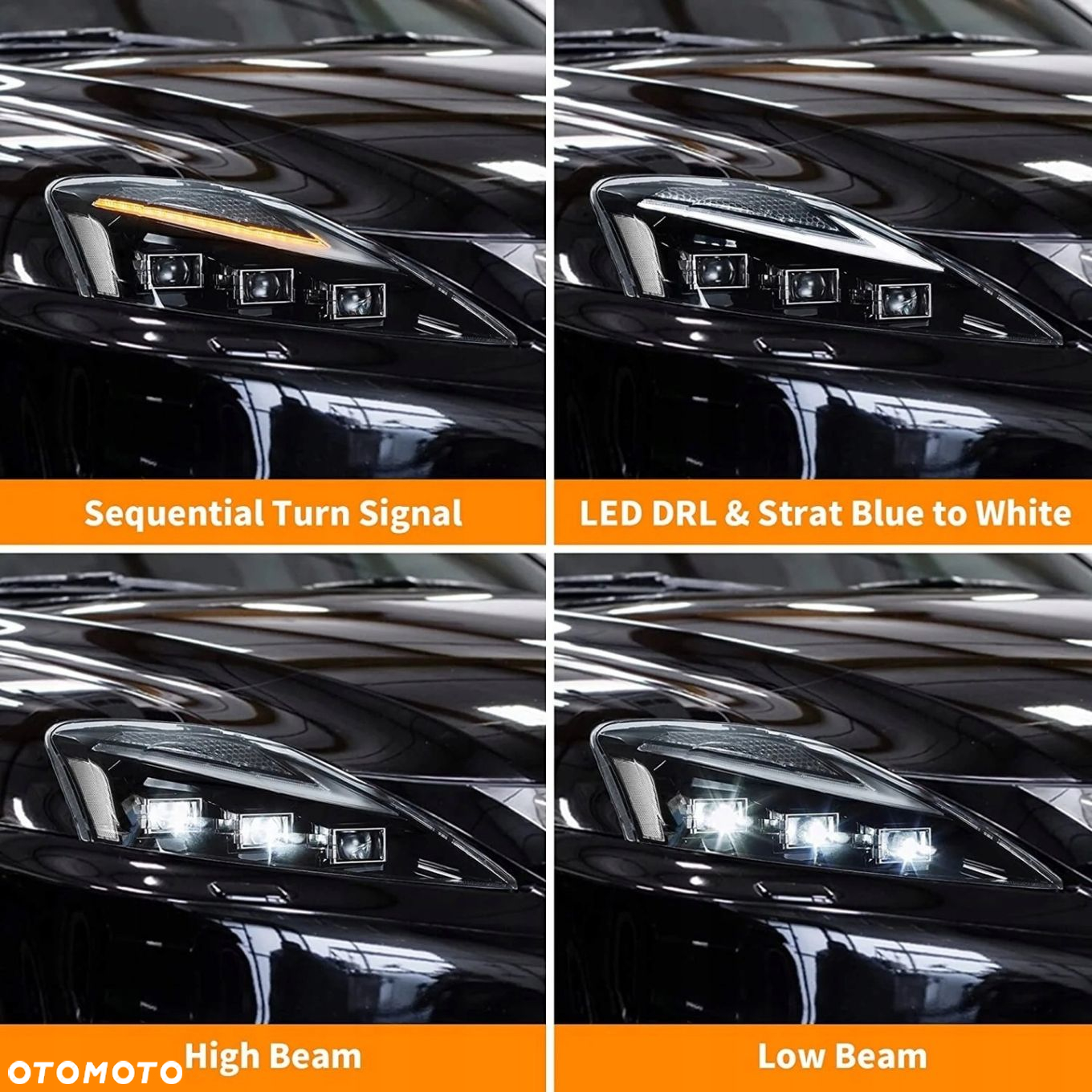 Reflektory Lampy kpl Vland Full Led Neon Dts Tuning Lexus IS II 2 2006-2013 - 5