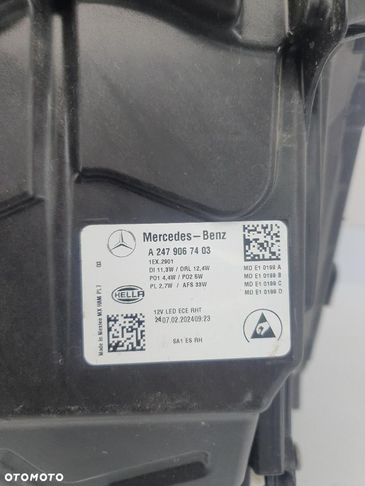 REFLEKTOR LAMPA PRAWA LED MERCEDES GLB A2479067403 - 9